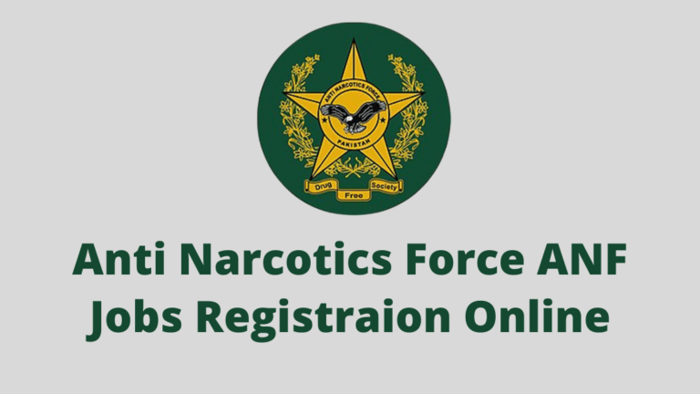 Anti Narcotics Force ANF Job Registration