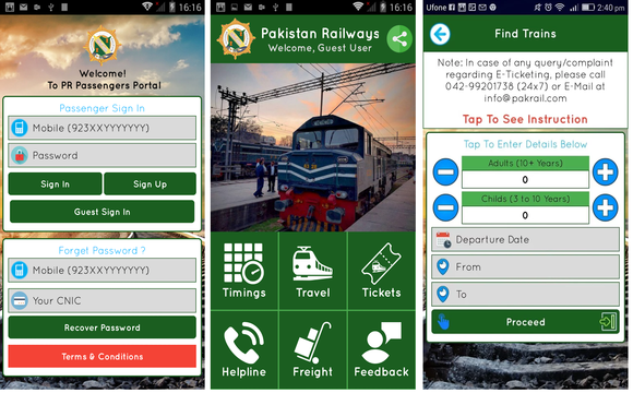 Pakistan Railway Booking ticket reservation