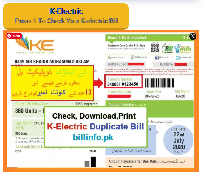 k-Electric Duplicate Bill