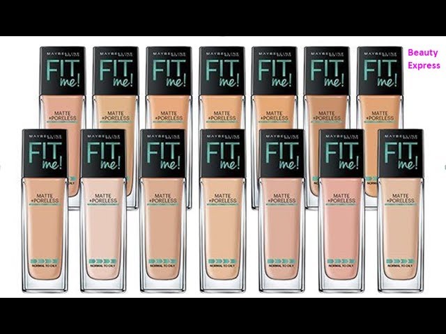 Maybelline Fit me Foundation shades